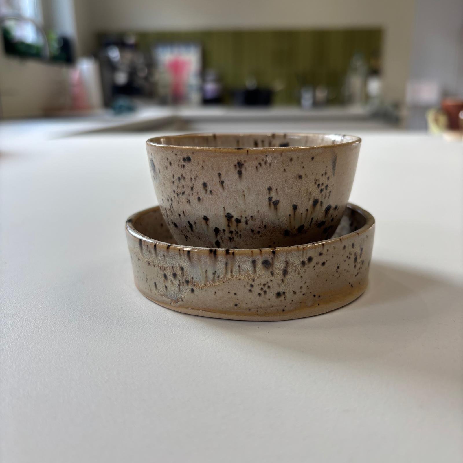 Espressomok met schotel ‘earth duo’
