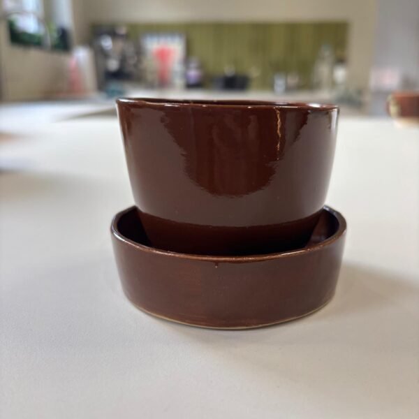 Koffiemok met schotel 'warm duo'