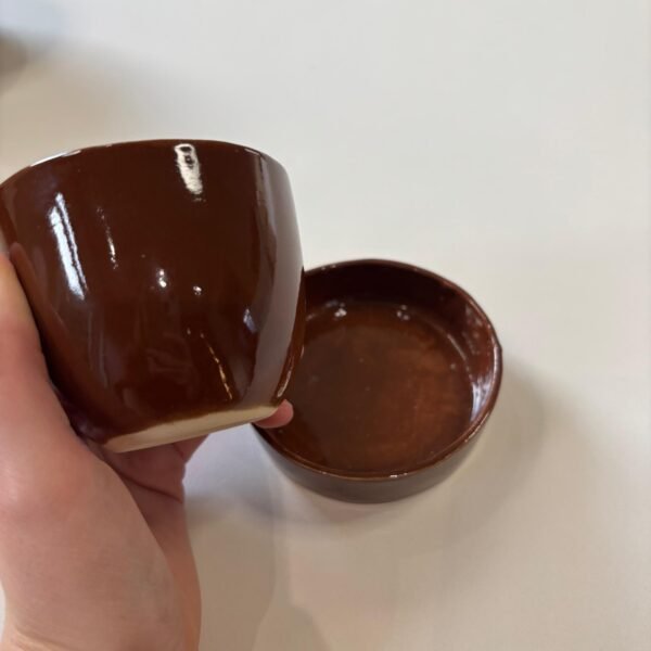 Koffiemok met schotel 'warm duo'