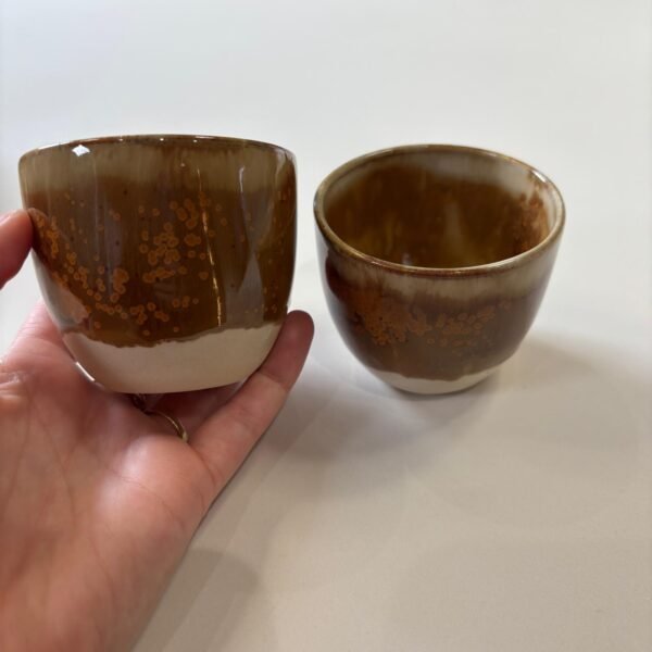 Koffiemok set 'brown bubble'