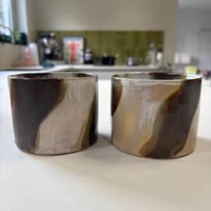 Koffiemok set 'dark swirl big'