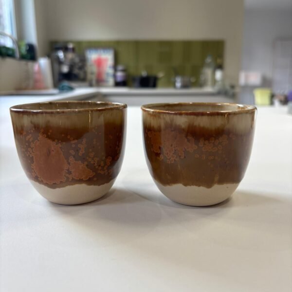 Koffiemok set 'brown bubble'